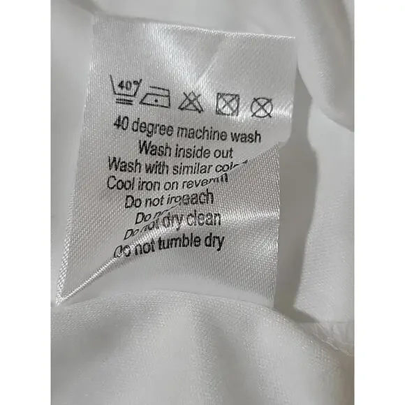 EILLY BAZAR White Guipure Lace Size M Women's Dress Flounce Sleeve NEW #C - Picture 10 of 10